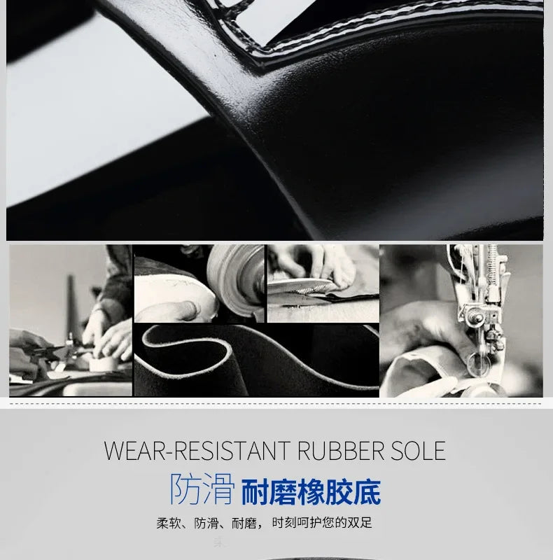 Business Dress Men Shoes Luxury Mens Dress Shoes Patent Leather Oxford Shoes for Men Oxfords Footwear High Quality Leather