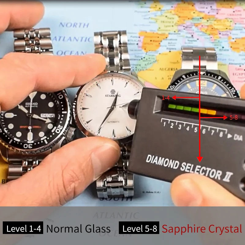 STARKING 316 Steel Case AM0184 Luxury Watches for Men Mechanical Watch Sapphire Glass Stainless Steel 50M Waterproof Men Watch