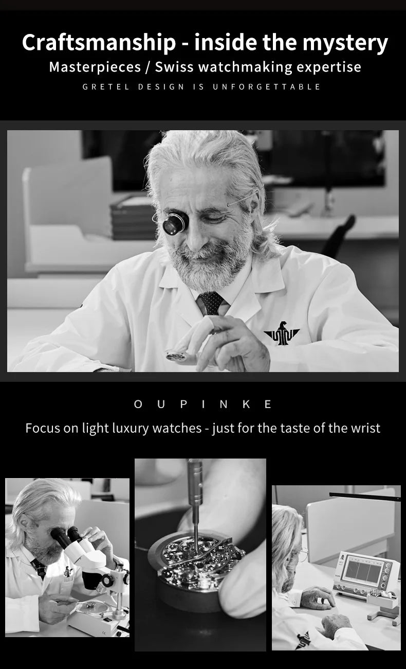 OUPINKE Great Price Reduction Luxury Brand Men Watch Gold Fully Automatic Mechanical Watch Waterproof Luminous Original Watch