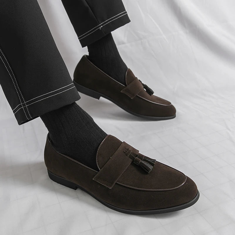 High Quality Leather Loafers Shoes Men Fashion Tassel Classic Original Man Casual Shoes Comfortable Office Business Party Shoes