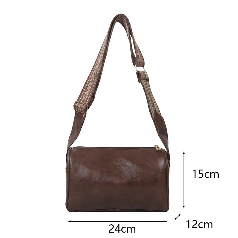 Leather Boston Women Small Handbag