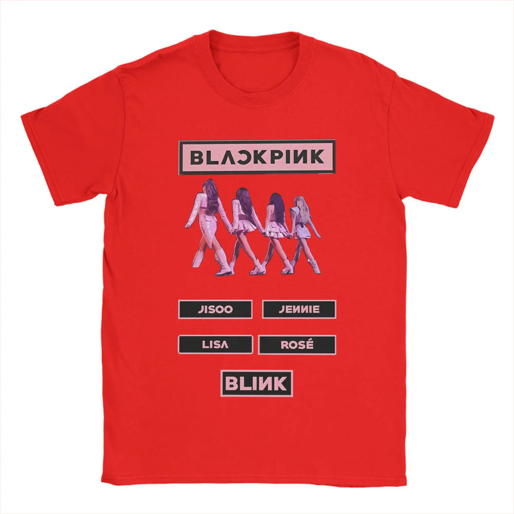 Men's T-Shirts Are You Born Pink Member World Tour Leisure Pure Cotton Tees Short Sleeve  T Shirt O Neck Clothes New Arrival