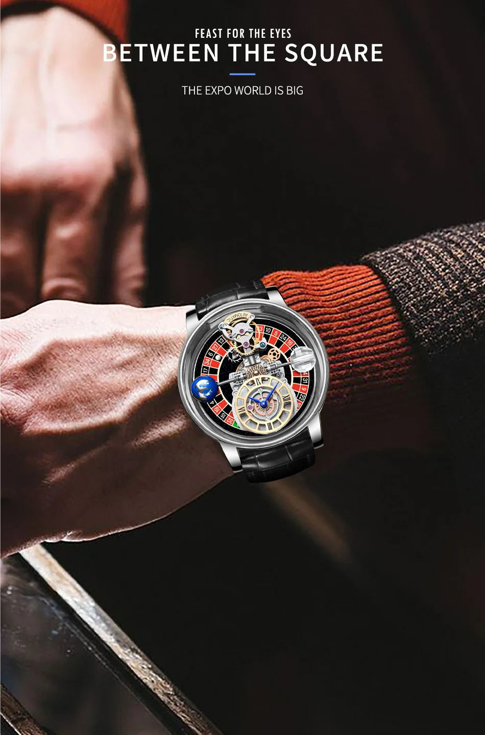 2024 PINDU DESIGN Men Watches Top Brands Luxury Celestial Series Roulette Creative Watch Quartz Wristwatch Montre Homme