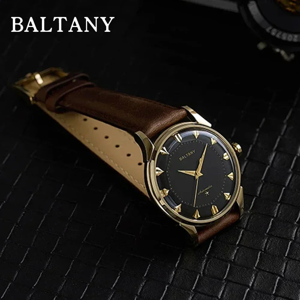 2025 Baltany Mechanical Watches S4090 Classic Pie-Pan 38.5mm Dial Automatic watches Stainless steel waterproof Watch for men