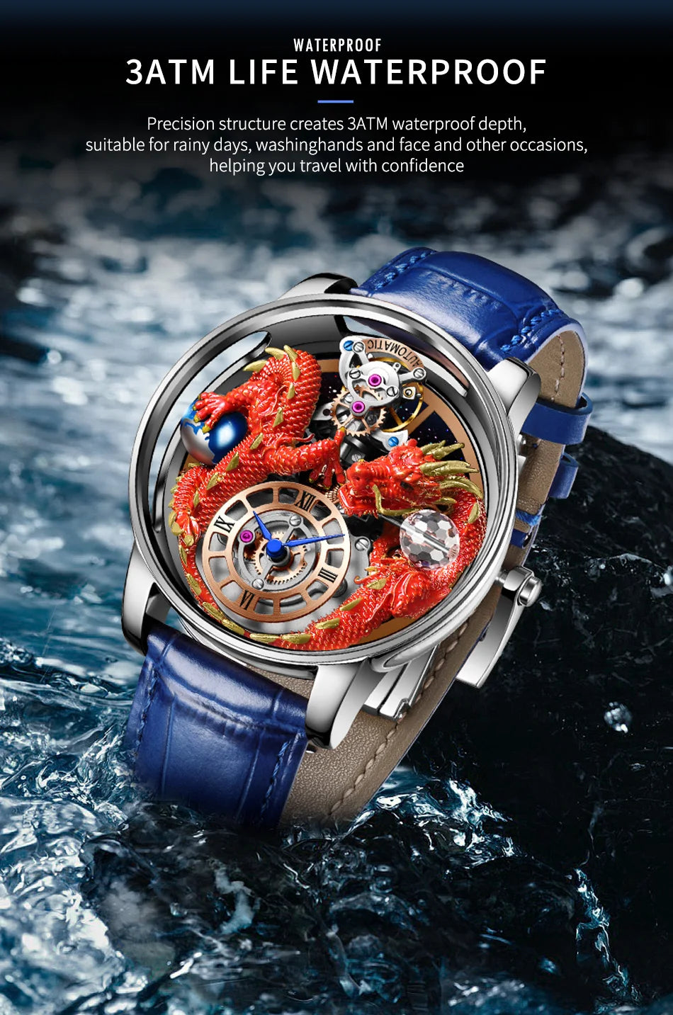 2024 New PINDN Jaco&Co Brand Watch Men's Leather Sports Watch Men's Quartz Watch Chronograph Men's Clock Relogio Masculino