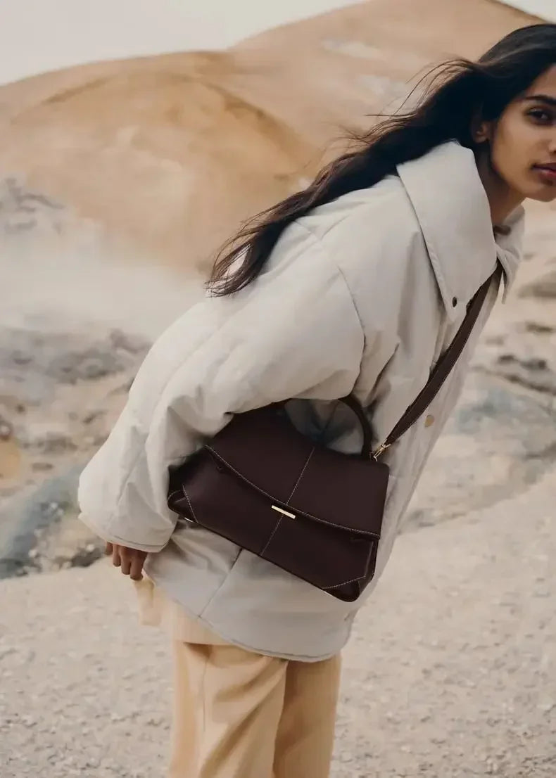 new women's  Fashion leather pleated women's handbag