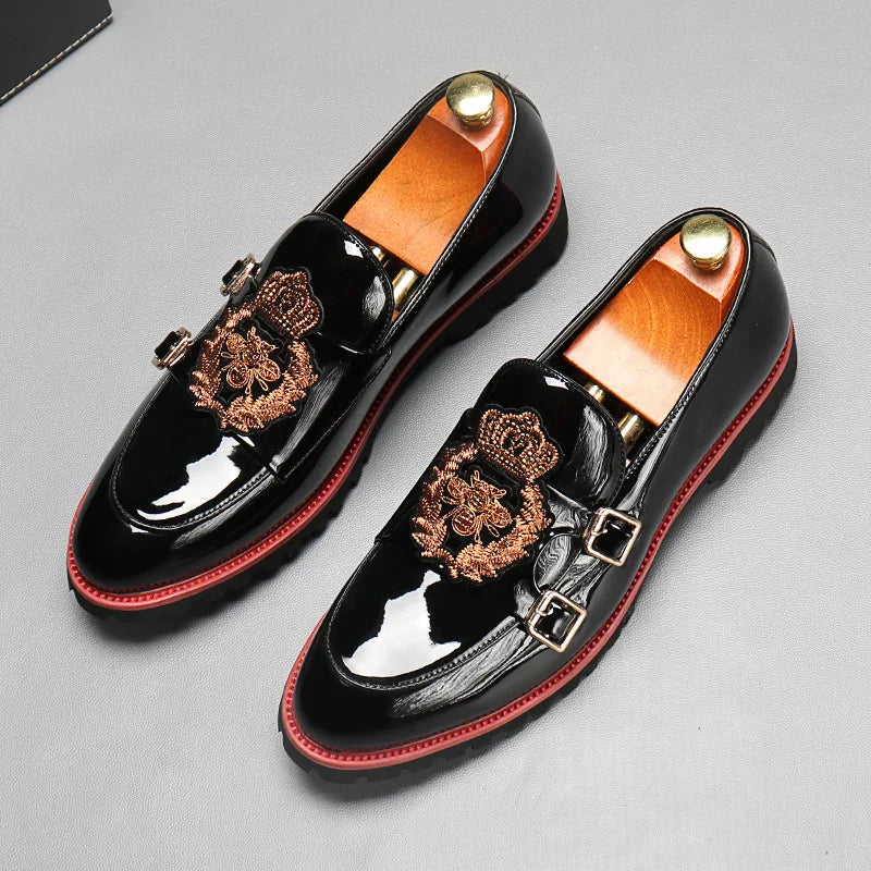 New Luxury Shoes for Men Patent Leather