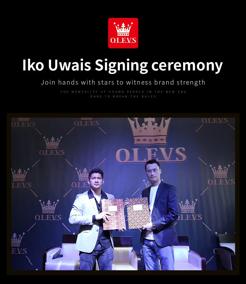 OLEVS Skeleton Multifunctional Men's Watch Automatic Mechanical Luxury Wrist Watch For Men Waterproof Stainless Steel Strap 6691