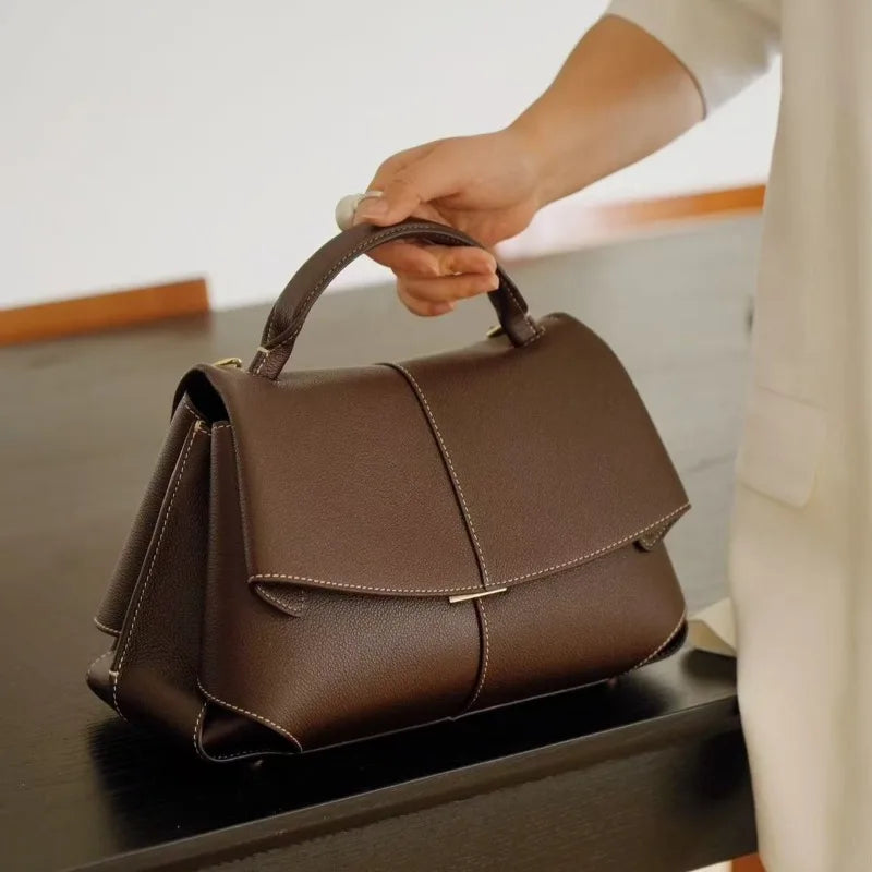 new women's  Fashion leather pleated women's handbag