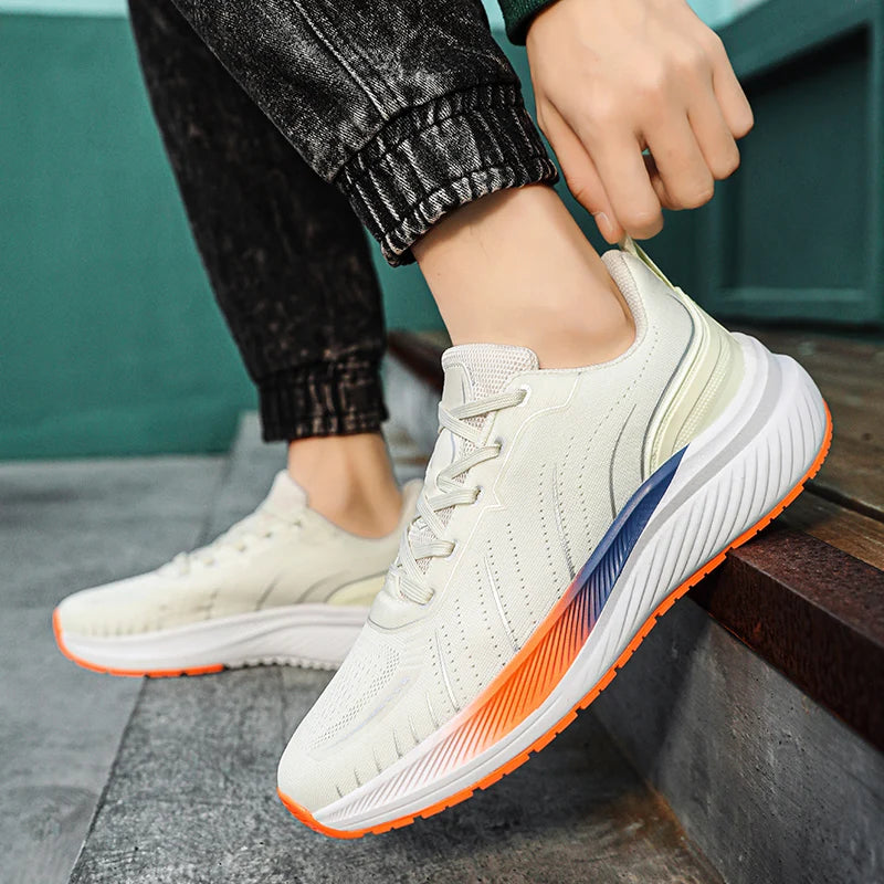 ONEMIX New Cushioning Running Shoes for Men Suitable Heavy Runners Lace Up Sports Women Non-slip Outdoor Athletic Male Sneakers