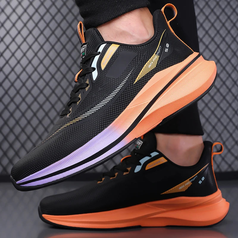 Men Sports Running Shoes 2025 Casual Carbon Plate Marathon Breathable Lightweight Women's Comfortable Athletic Nonskid Sneakers
