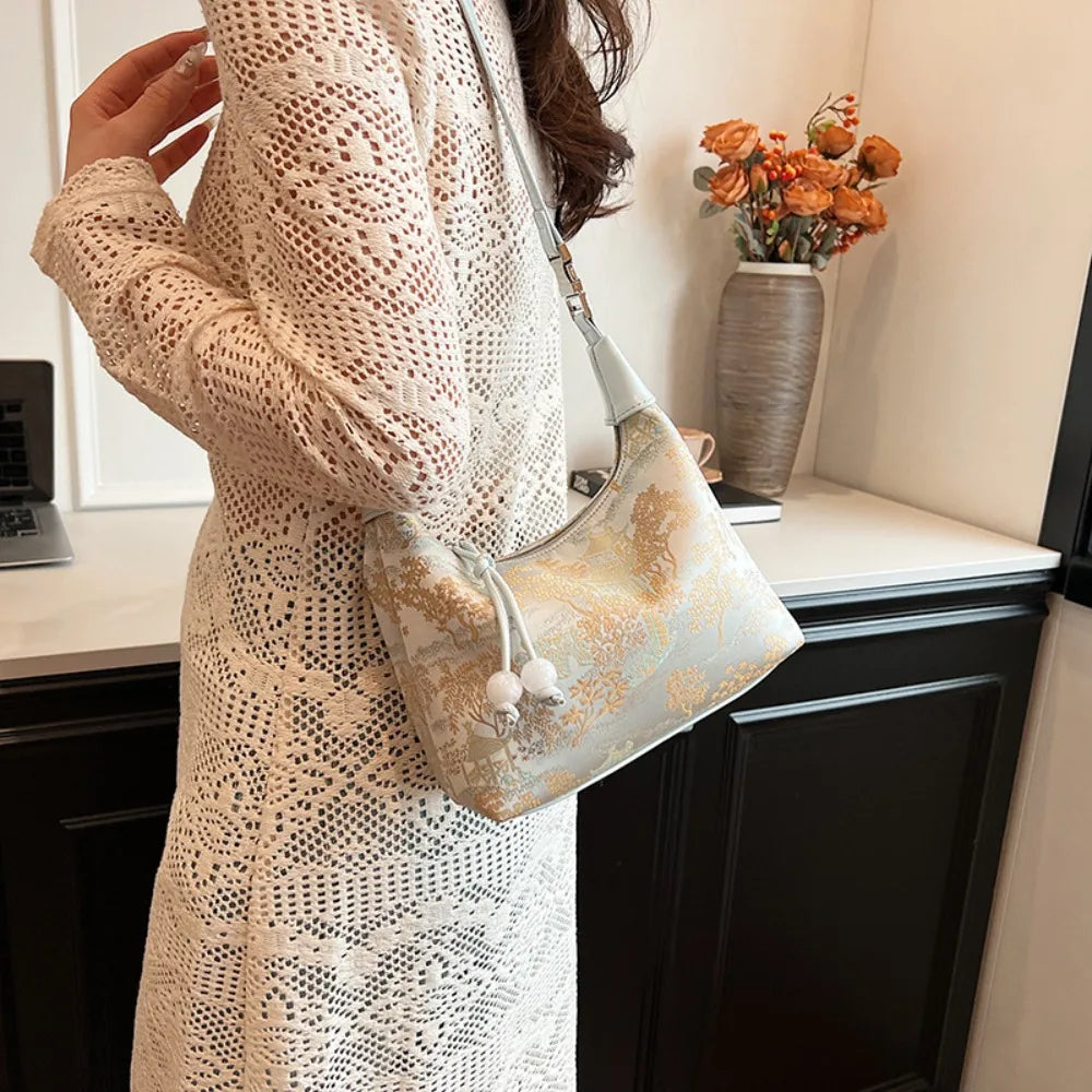 4 Colors Embroidered Chinese Style Handbag