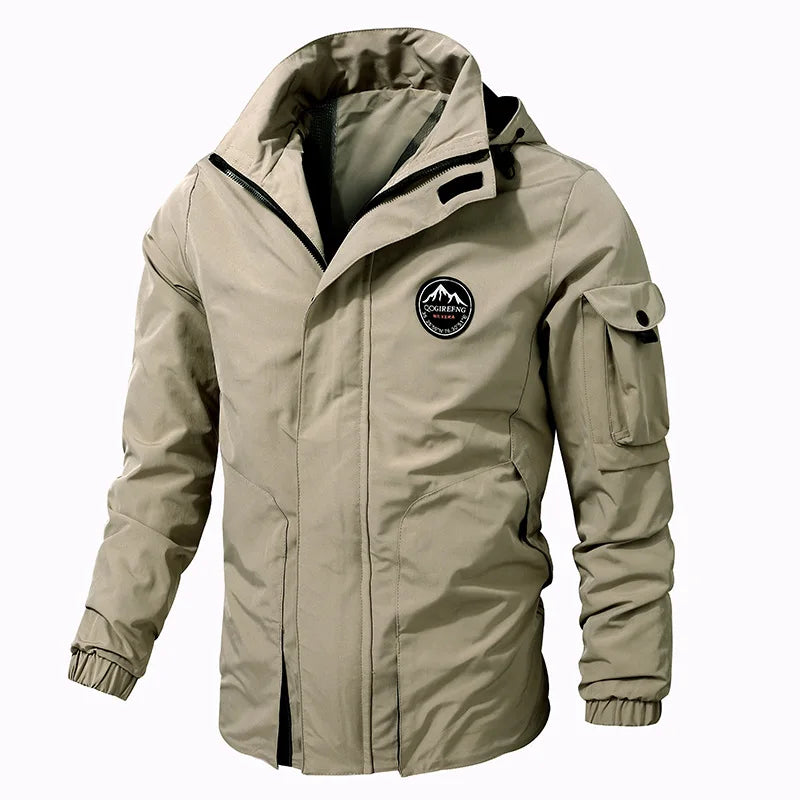 Jacket men's jacket spring and autumn casual jacket hooded top outdoor mountaineering leisure travel men's wear