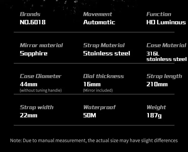 GELATU 6018 Men's Watch Top Brand Original Mechanical Watch For Men 50M Waterproof Luxury Hollow Dragon Automatic Wristwatch