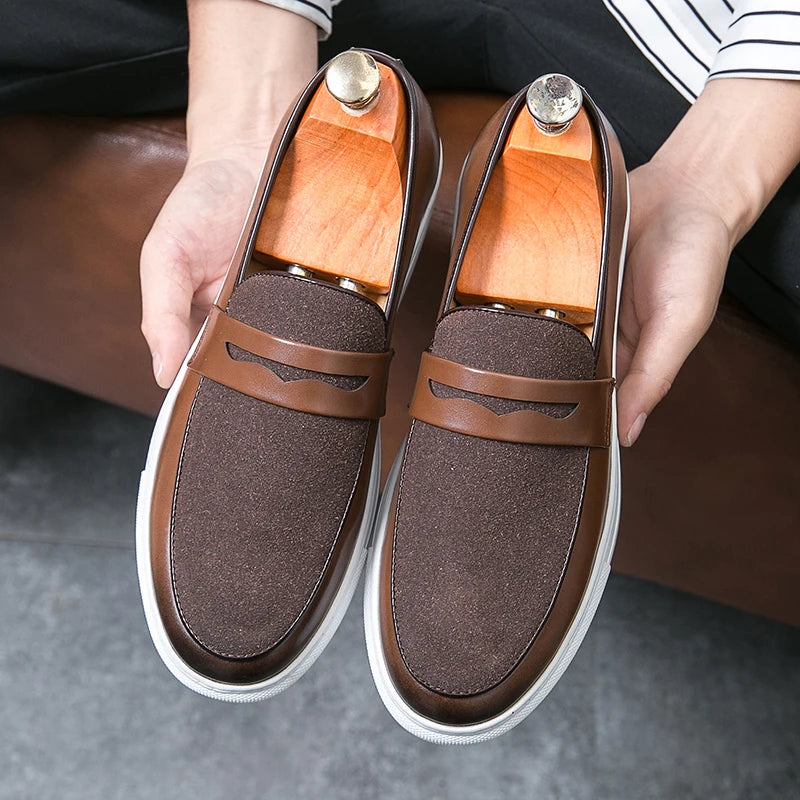 Men Thick Soled Board Shoes Height Increasing Lightweight