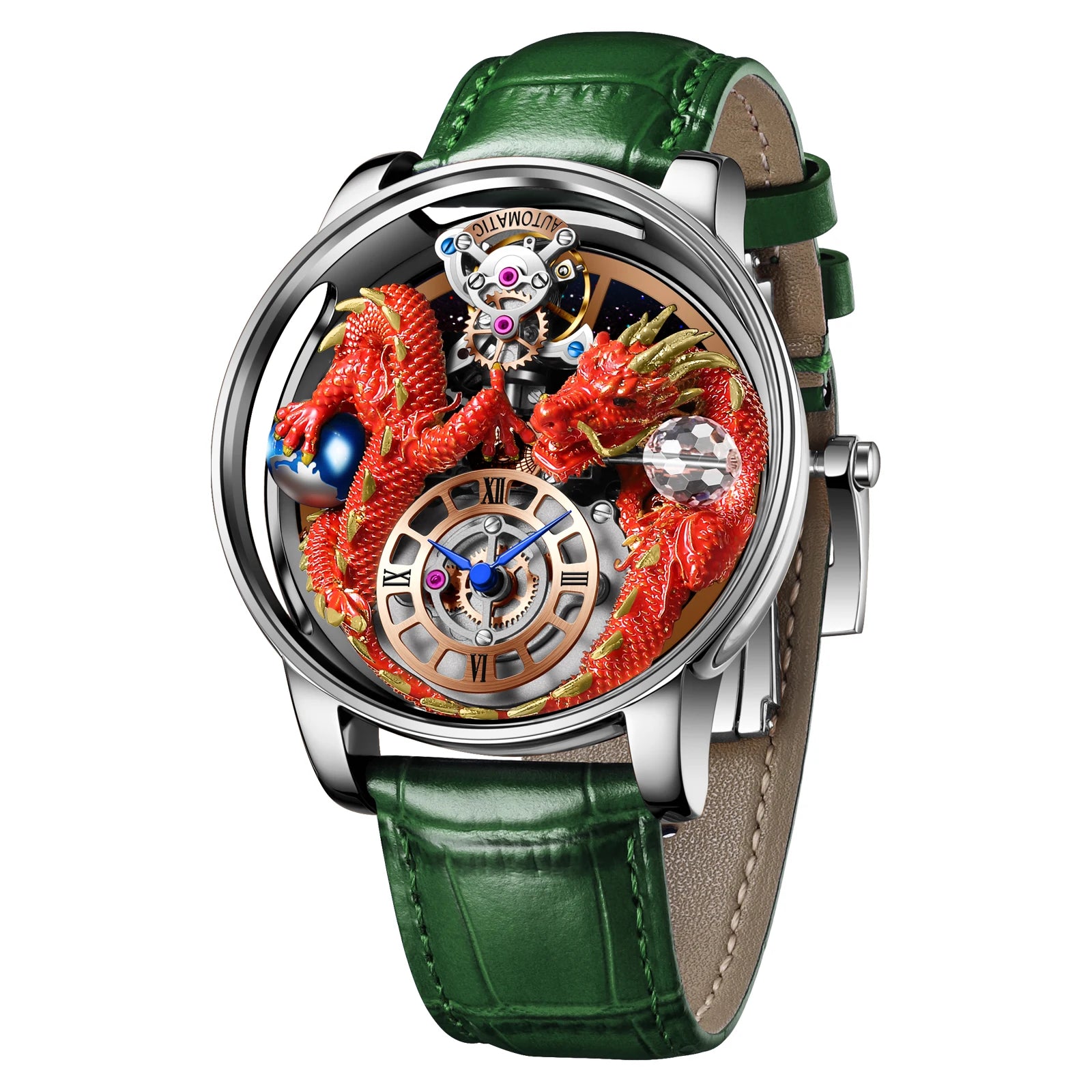 2024 New PINDN Jaco&Co Brand Watch Men's Leather Sports Watch Men's Quartz Watch Chronograph Men's Clock Relogio Masculino