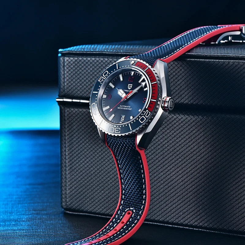 PAGANI DESIGN 42MM Japan movement Men Mechanical Watch 100M Waterproof Sapphire Crystal Ceramic Bezel Men Automatic Wristwatches