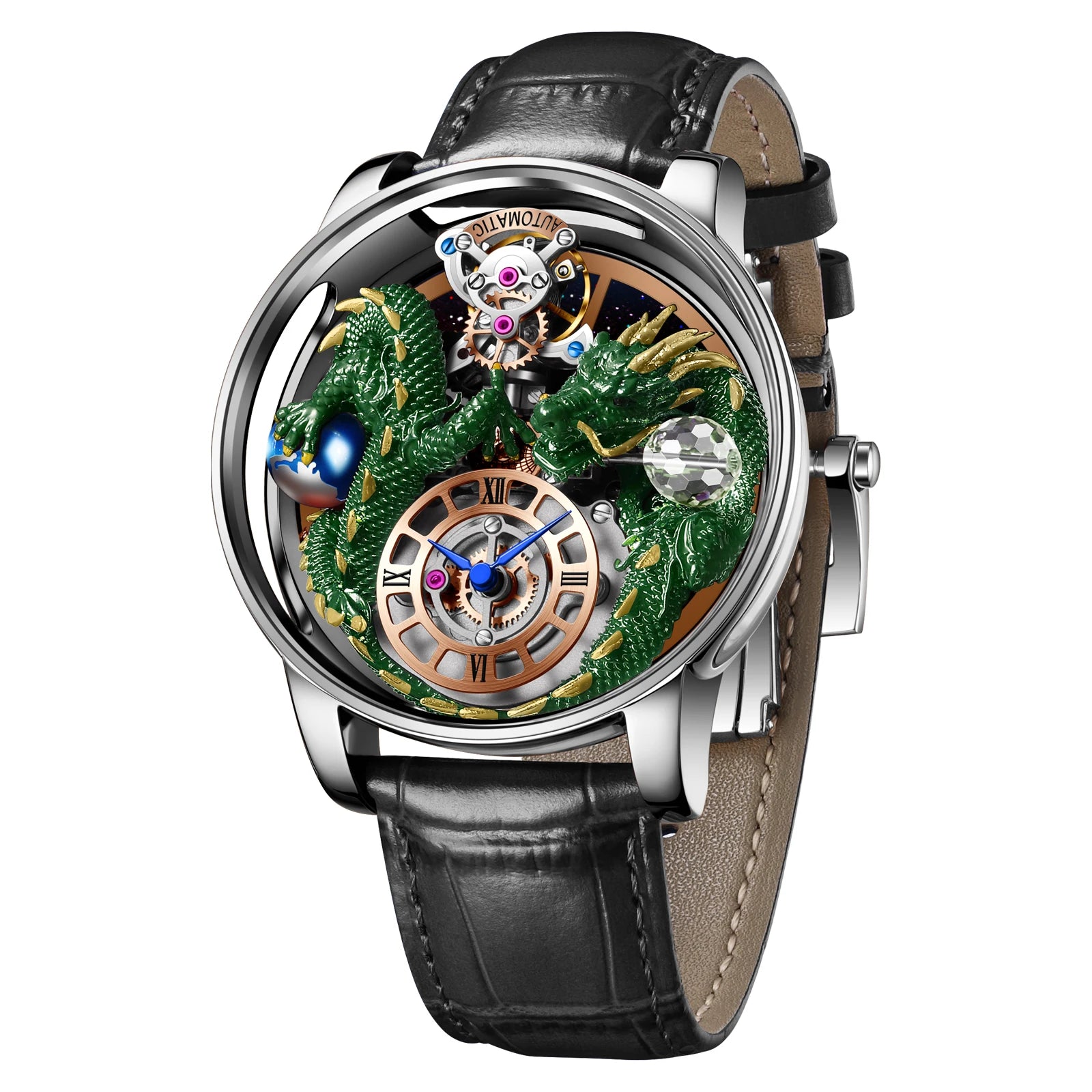 2024 New PINDN Jaco&Co Brand Watch Men's Leather Sports Watch Men's Quartz Watch Chronograph Men's Clock Relogio Masculino
