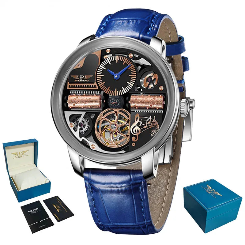 PINDU Watch New TOP Men Mechanical Watch Godfather Fashionable Classic Series 45.5MM Wristwatches Men M2791B