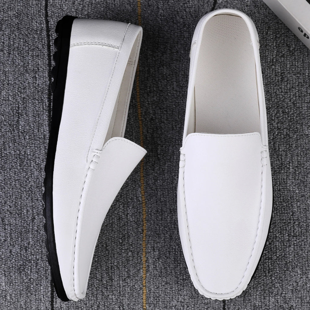 Man Casual Shoes Leather Slip On Super Lightweight Male Shoes
