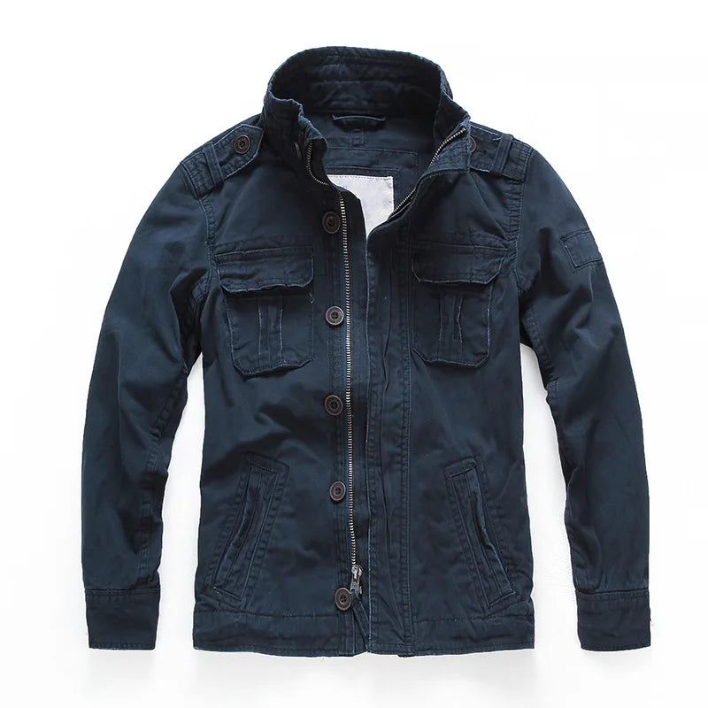 High Grade Men's Jackets Pure Cotton Multiple Pockets Camouflage Tooling Jacket Men Clothing Casual Jacket Coat A5F268