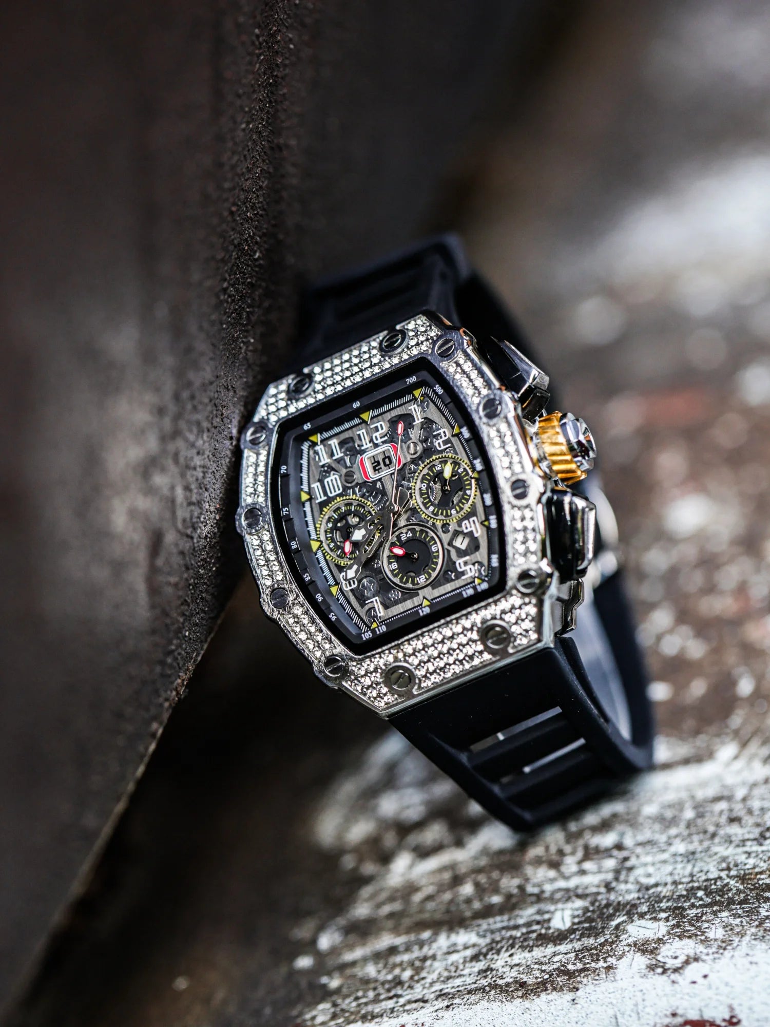 Large dial wine barrel shaped watch for men, authentic high-end mechanical watch, men's high-end feel, fully automatic pure mech