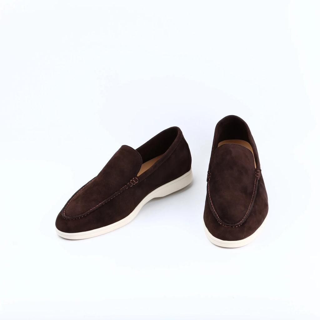 Not Logo Summer Suede Leather Women Loafers Men Flat Shoes Round Toe Slip-on Causal Moccasin Comfortable Mules Lazy Women Shoes