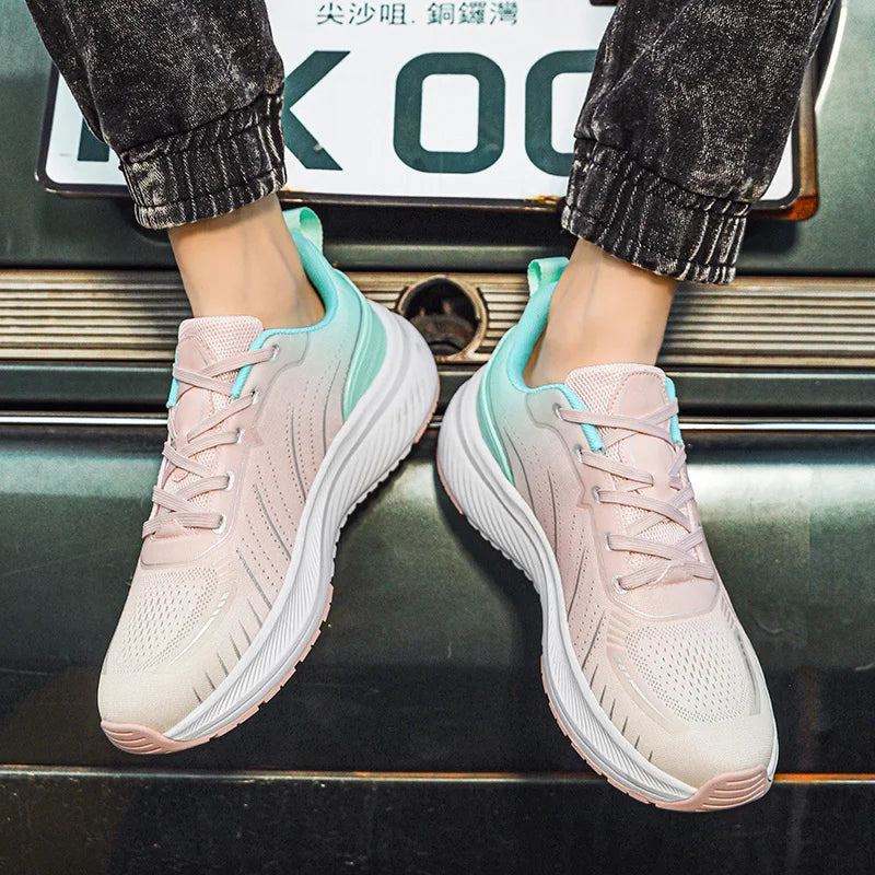 ONEMIX New Cushioning Running Shoes for Men Suitable Heavy Runners Lace Up Sports Women Non-slip Outdoor Athletic Male Sneakers