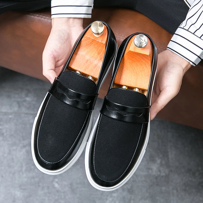 Men Thick Soled Board Shoes Height Increasing Lightweight