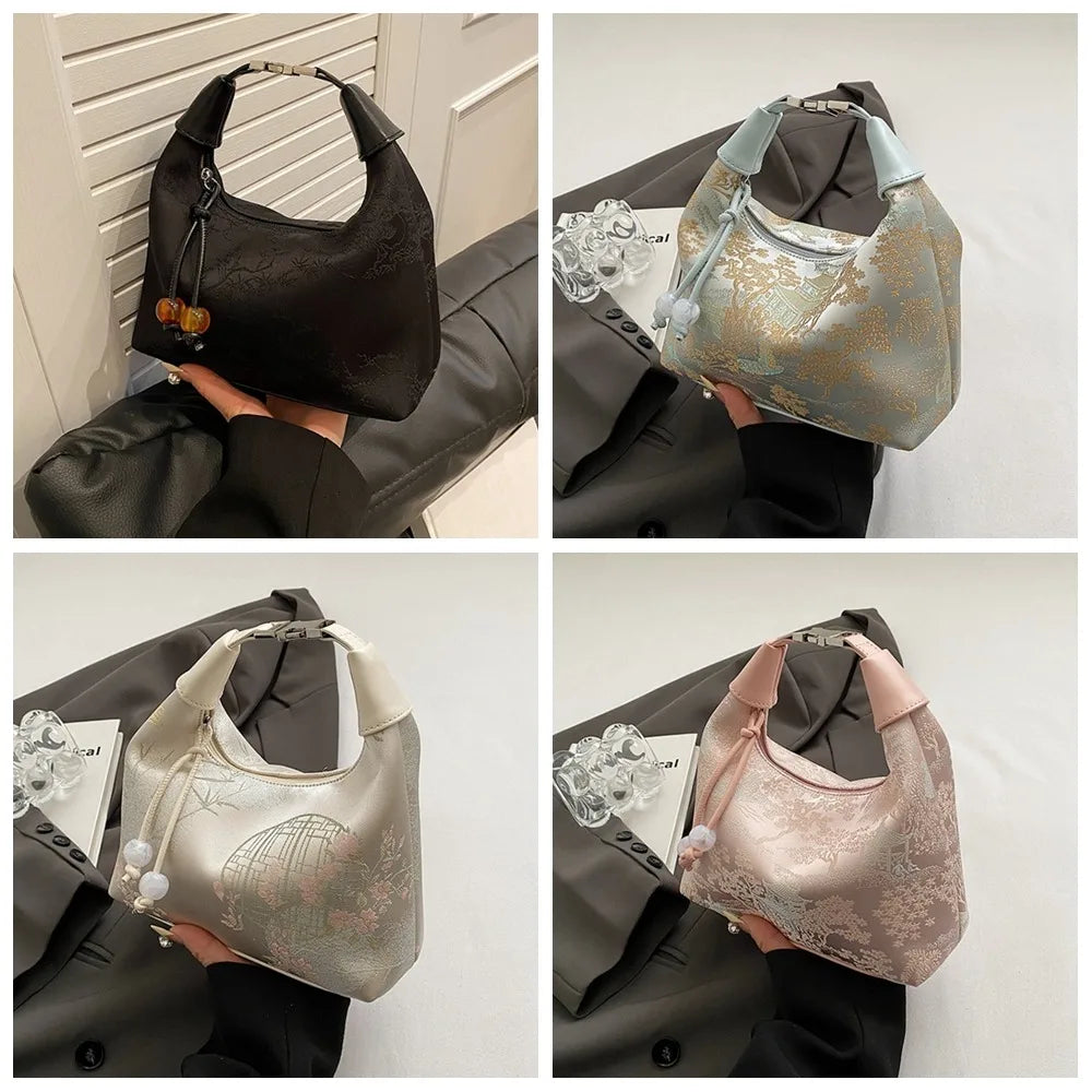 4 Colors Embroidered Chinese Style Handbag