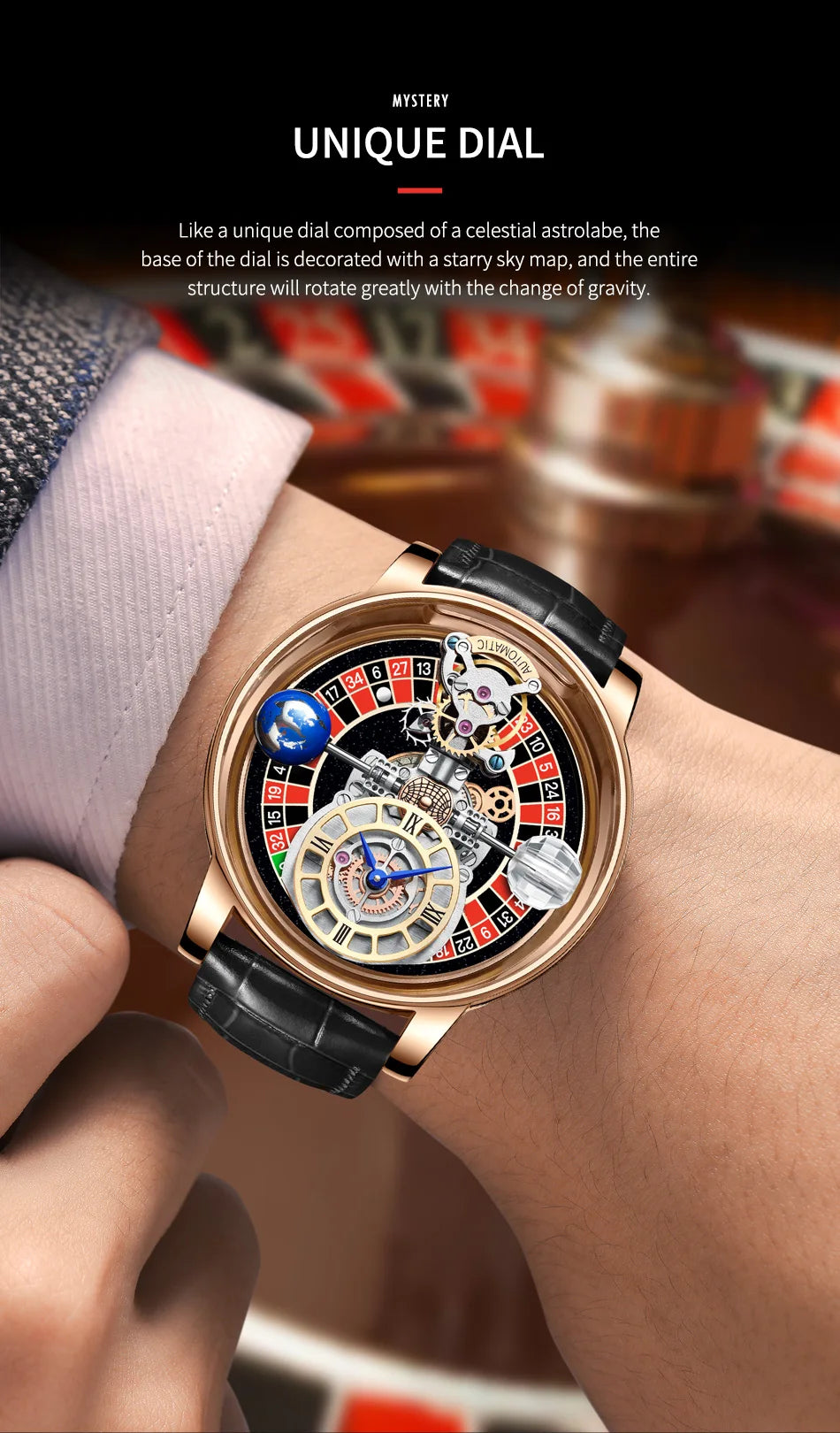 2024 PINDU DESIGN Men Watches Top Brands Luxury Celestial Series Roulette Creative Watch Quartz Wristwatch Montre Homme