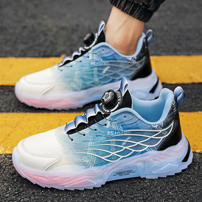 Men's Versatile and Breathable New Sports Shoes - Breathable Woven Upper with Stripesd Design, Light and Comfortable, Sports Shoes for Running, Training and Wear