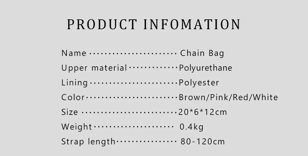 Exquisite Craftsmanship Women's Chain Bag