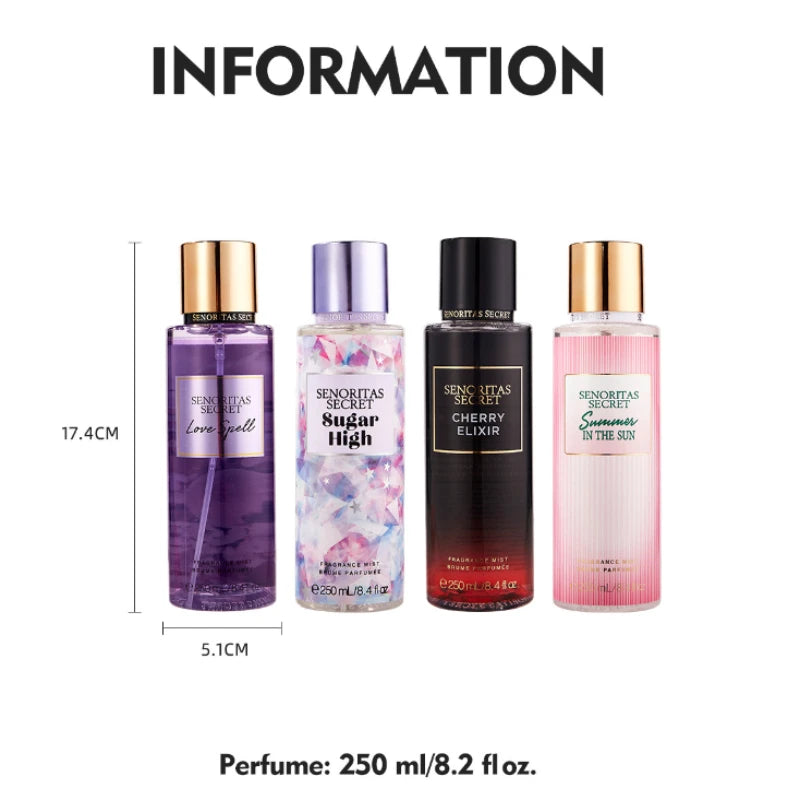 Body Spray Flower Fruit Lasting Perfume 250ml