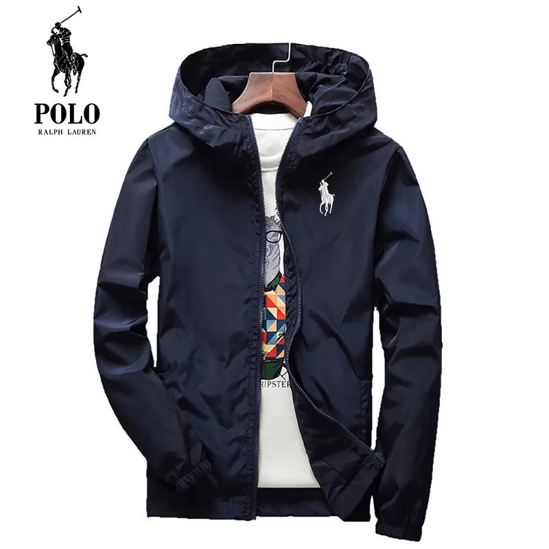 Polo Ralph Lauren Summer Waterproof Hiking Jacket, Men's Fishing, Hooded, Gym, Sports, Running Jacket, Outdoor, Sun Protection