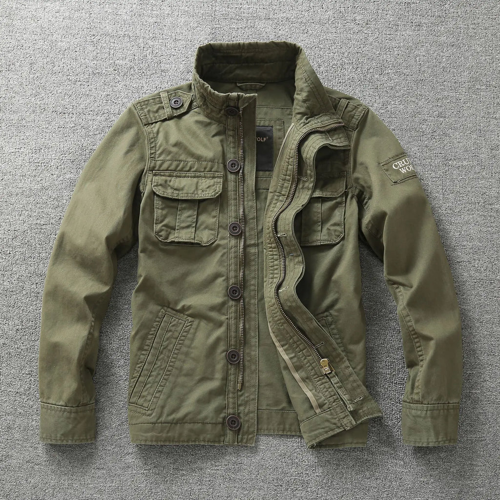 High Grade Men's Jackets Pure Cotton Multiple Pockets Camouflage Tooling Jacket Men Clothing Casual Jacket Coat A5F268