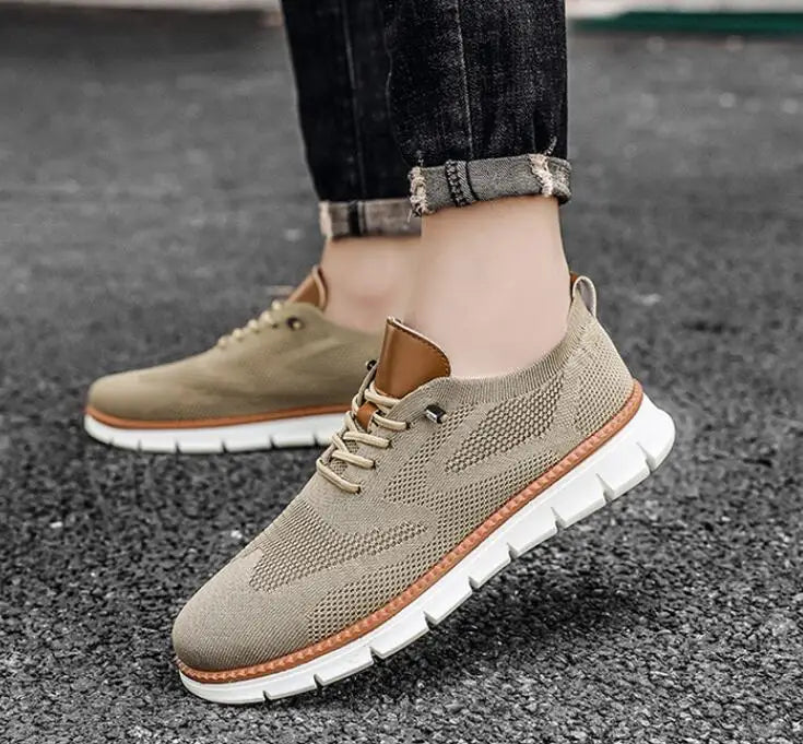 2025 New Men Casual Sports Shoes Anti Slip Wear-Resistant Breathable Cushioning Color Versatile Casual Sports Shoes
