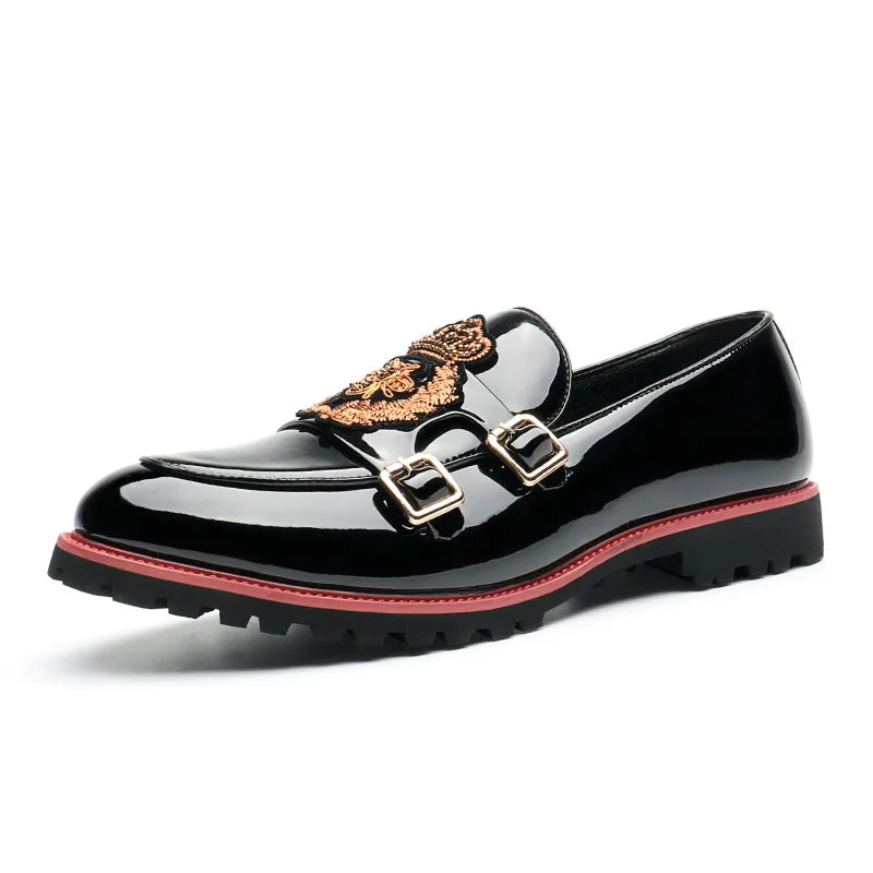 New Luxury Shoes for Men Patent Leather
