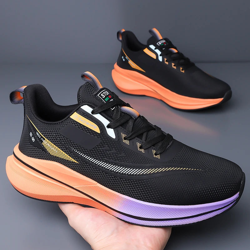 Men Sports Running Shoes 2025 Casual Carbon Plate Marathon Breathable Lightweight Women's Comfortable Athletic Nonskid Sneakers