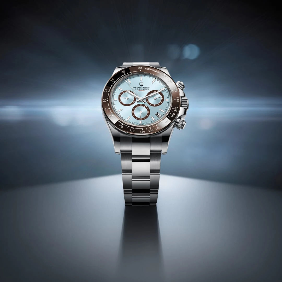 PAGANI DESIGN 2023 New Men's Watches Luxury Quartz Watch For Men Chronograph VK63 Automatic date 100M Waterproof Ceramic bezel