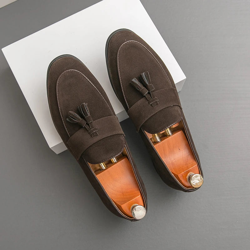 High Quality Leather Loafers Shoes Men Fashion Tassel Classic Original Man Casual Shoes Comfortable Office Business Party Shoes
