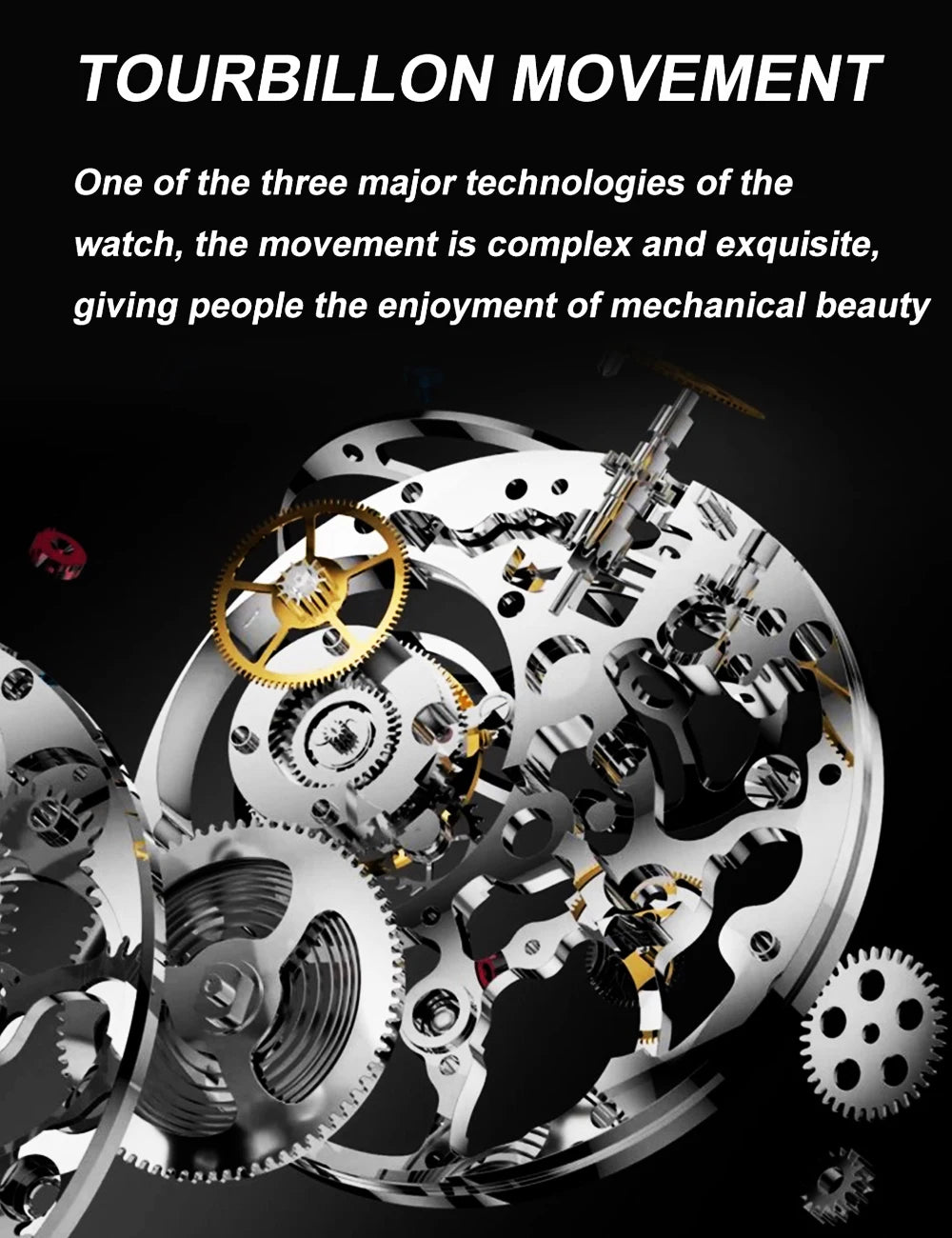 AESOP Flying Tourbillon Watch for Men Skeleton Automatic Tourbillon Movement Mechanical Wrist Watches Mens Fashion Sapphire New