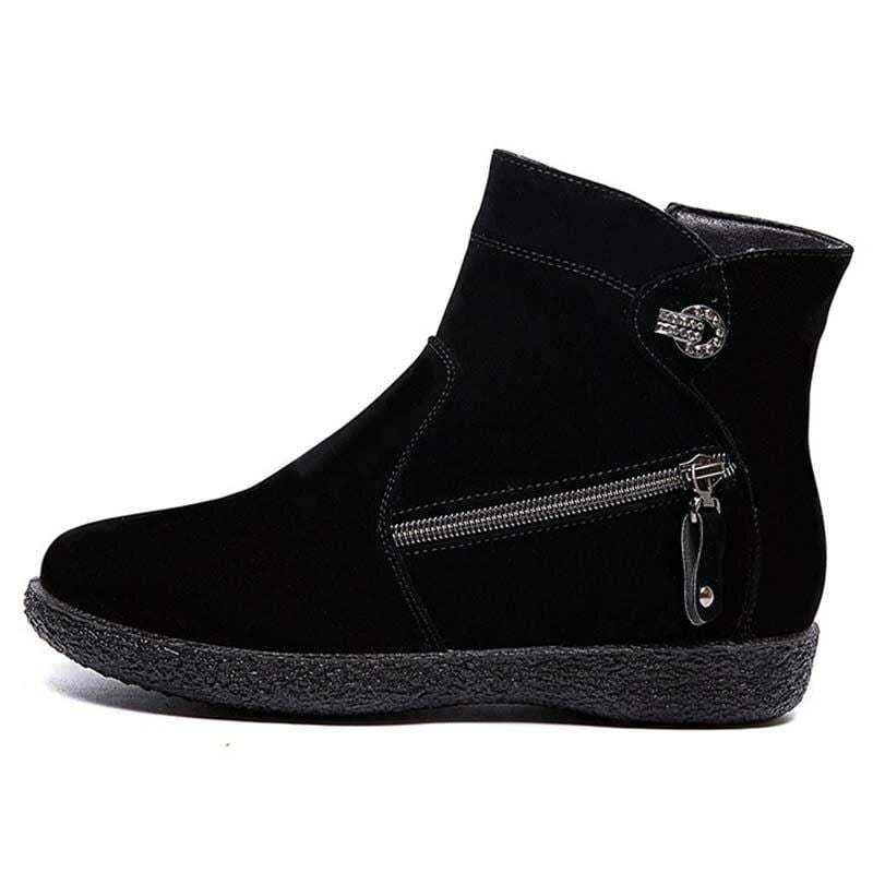 Women Winter Warm Flock Ankle Boots
