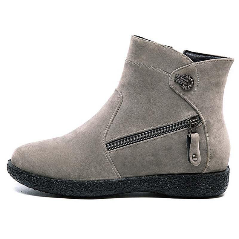Women Winter Warm Flock Ankle Boots