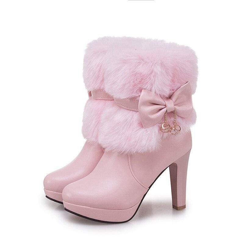 Sweet princess high heel womens shoes autumn and winter boots